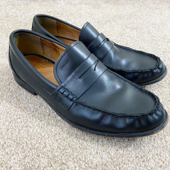 Coach Black Leather Penny Loafers Men's Size 10.5 EUC - Picture 10 of 10